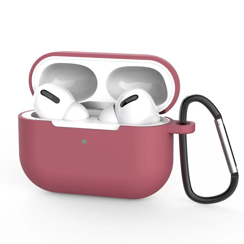 【Airpods PRO cover】Silicone Protective Earphone Case for Airpods PRO with carabiner