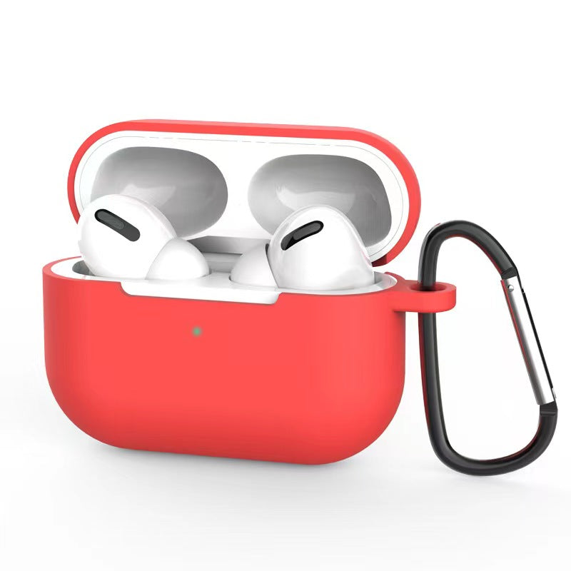 【Airpods PRO cover】Silicone Protective Earphone Case for Airpods PRO with carabiner