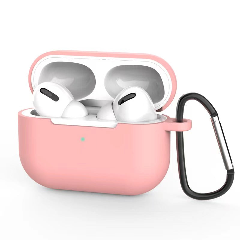 【Airpods PRO cover】Silicone Protective Earphone Case for Airpods PRO with carabiner