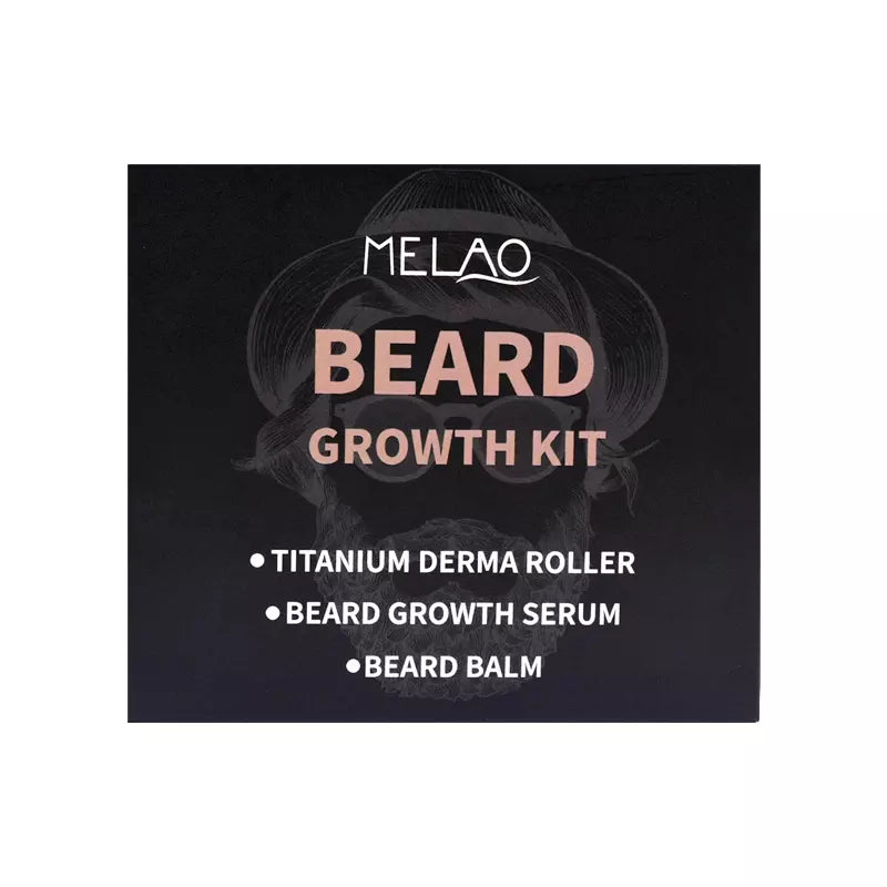 MELAO High Quality Natural Pure Beard Oil Kit Organic Beard Growth Essential Oil Kit Beard Comb Set For Men