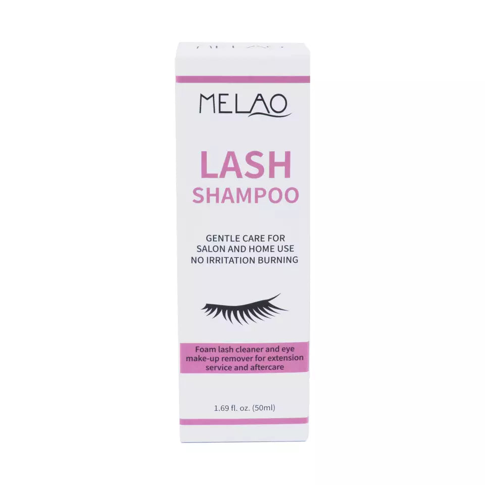 MELAO Vegan Lash Shampoo Concentrate Eyelash Foam Cosmetic Spray With Brush and Box Extension Wholesale Lashes Custom