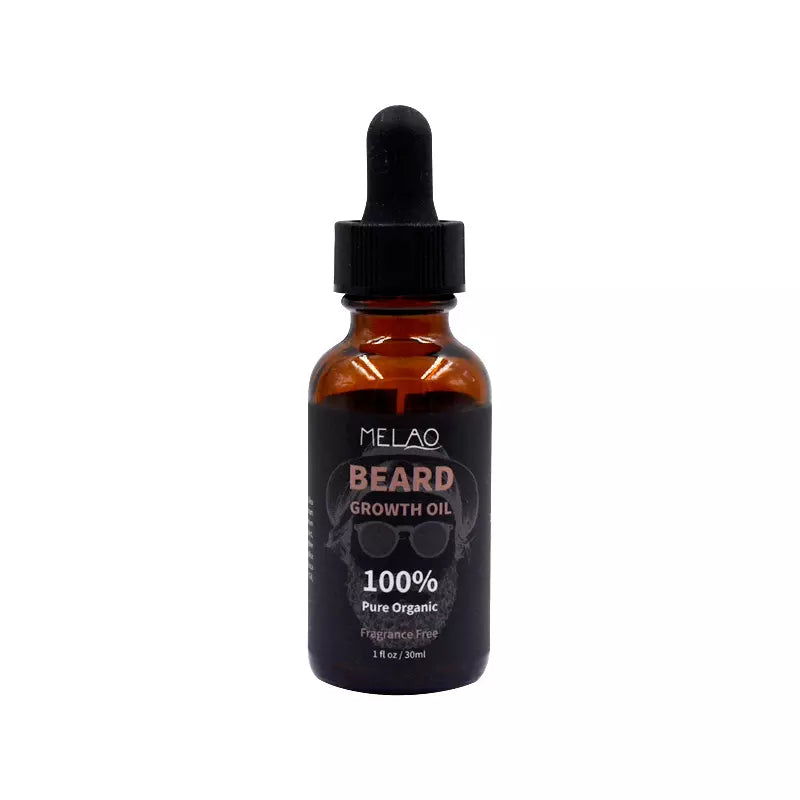 MELAO High Quality Natural Pure Beard Oil Kit Organic Beard Growth Essential Oil Kit Beard Comb Set For Men