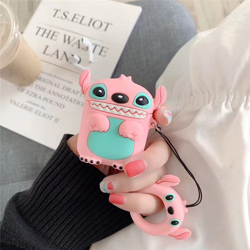 【Cartoon Airpods PRO Cover】Silicone Protective Earphone Case for Airpods PRO with carabiner or hanger