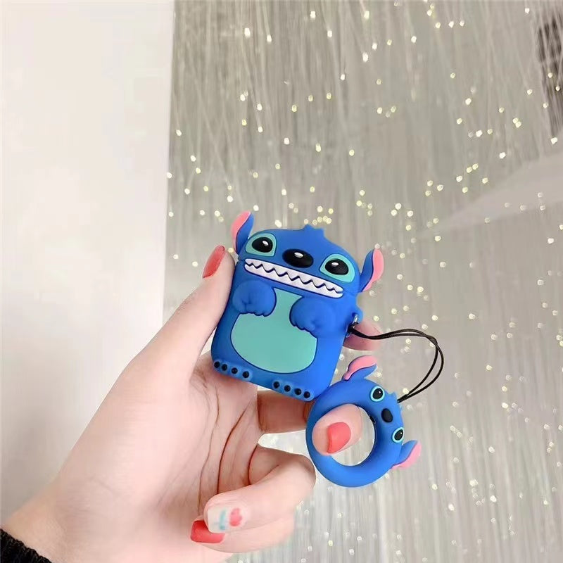 【Cartoon Airpods PRO Cover】Silicone Protective Earphone Case for Airpods PRO with carabiner or hanger