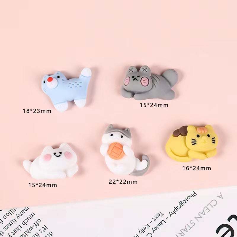 【cat charms】cute cat resin charms creative charms diy craft