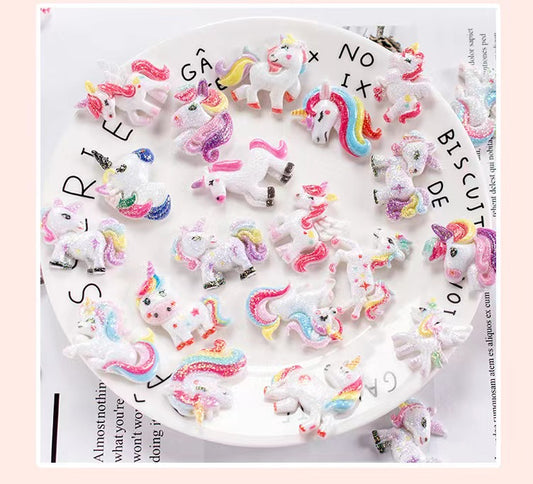 【glitter unicorn charms】colorful glitter unicorn charms diy craft