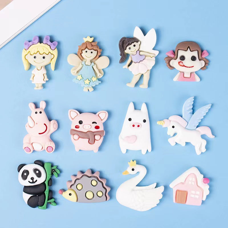 【creative charms】adorable princess unicorn panda girl piglet charms diy craft