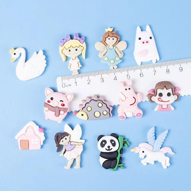 【creative charms】adorable princess unicorn panda girl piglet charms diy craft