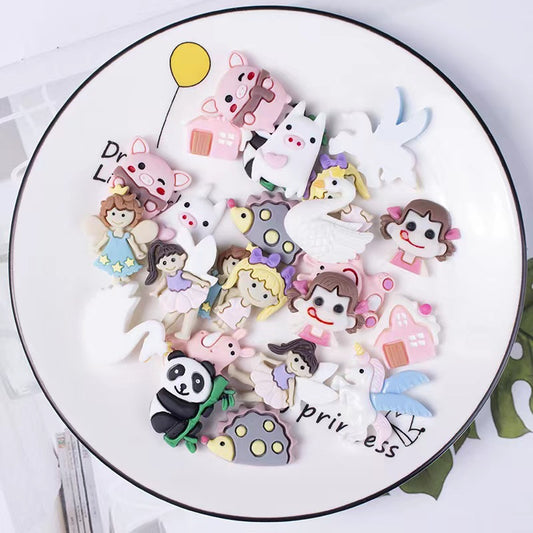 【creative charms】adorable princess unicorn panda girl piglet charms diy craft