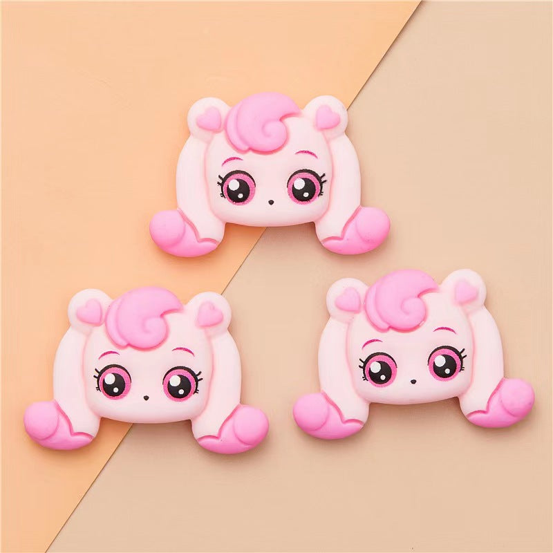 【pony girl charms】adorable pony girl charms resin charms diy craft