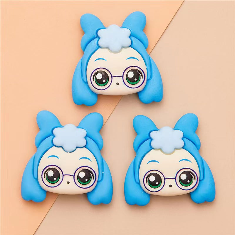 【pony girl charms】adorable pony girl charms resin charms diy craft