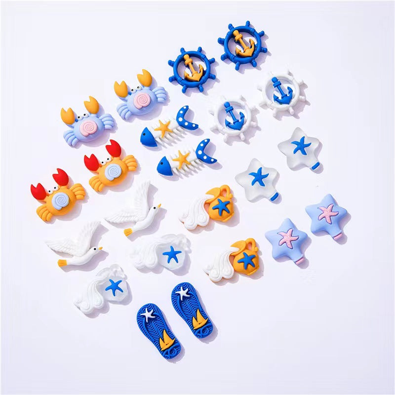 【Sea charms】adorable sea theme charms diy craft phone case creative resin charms