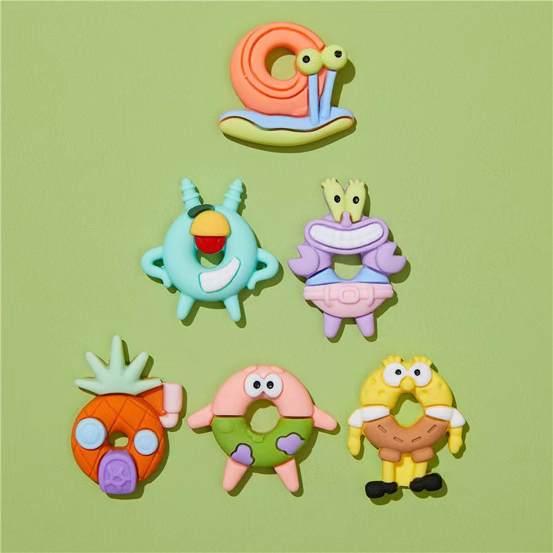 【Spongebob donut charms】adorable spongebob donut charms resin charge cute diy craft acessories