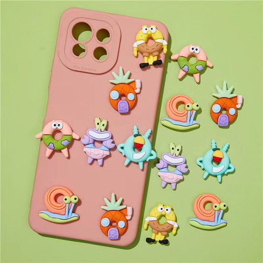 【Spongebob donut charms】adorable spongebob donut charms resin charge cute diy craft acessories