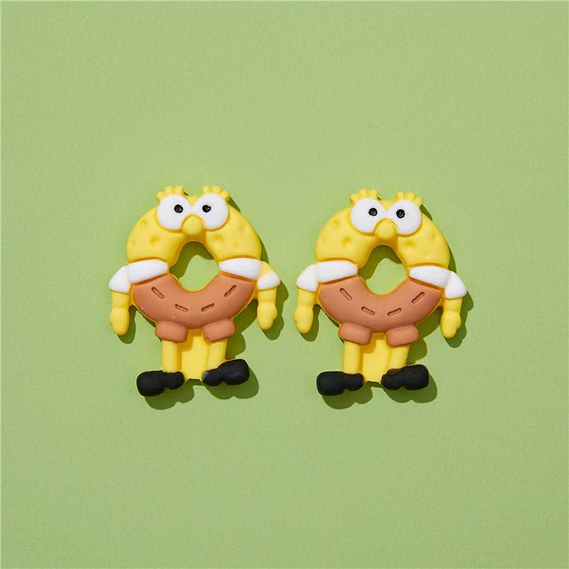 【Spongebob donut charms】adorable spongebob donut charms resin charge cute diy craft acessories