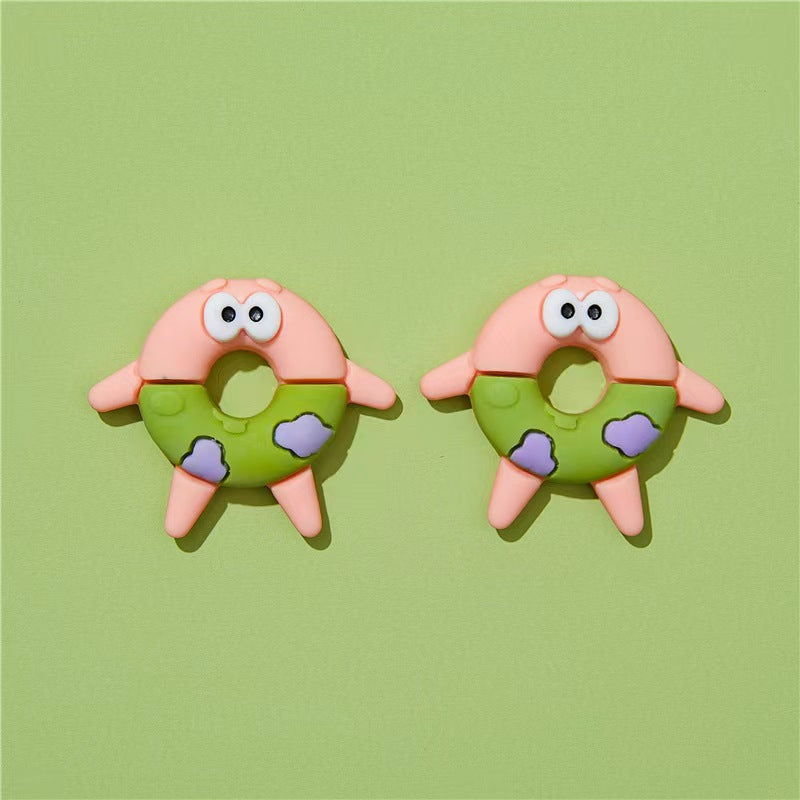 【Spongebob donut charms】adorable spongebob donut charms resin charge cute diy craft acessories