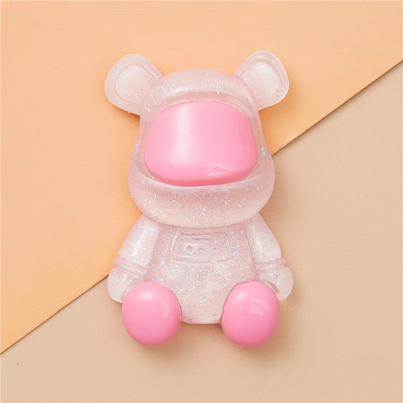 【glitter space bear charms】adorable glitter space bear charms diy craft creative charms