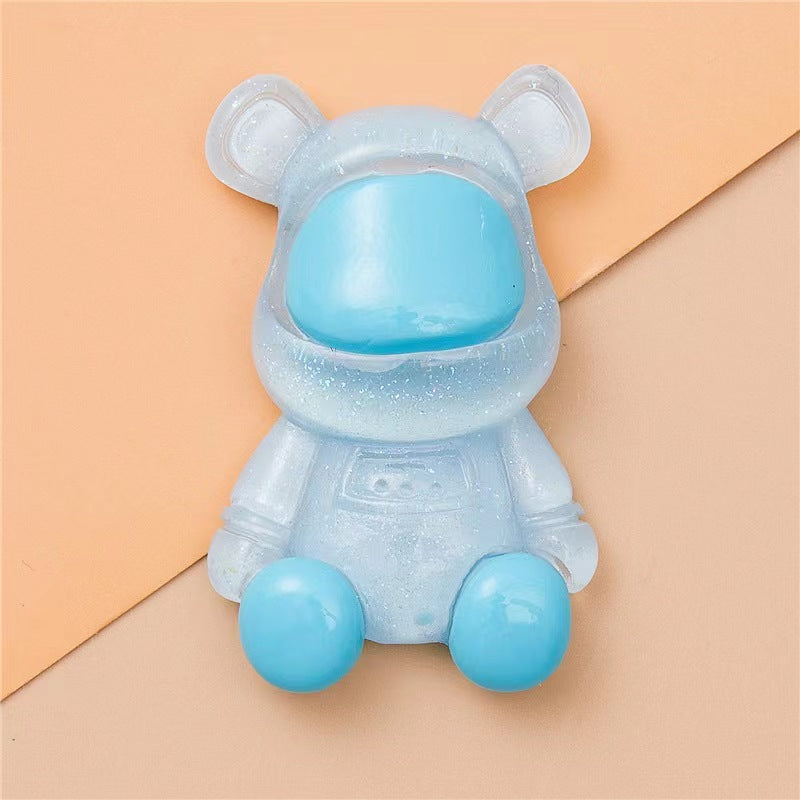 【glitter space bear charms】adorable glitter space bear charms diy craft creative charms