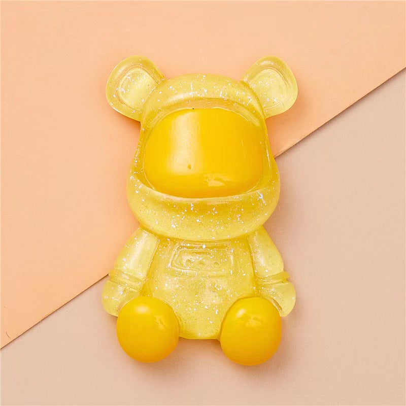 【glitter space bear charms】adorable glitter space bear charms diy craft creative charms